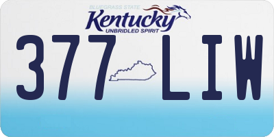 KY license plate 377LIW