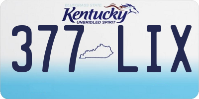 KY license plate 377LIX