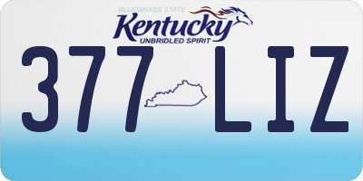 KY license plate 377LIZ