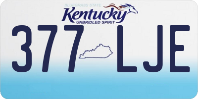 KY license plate 377LJE