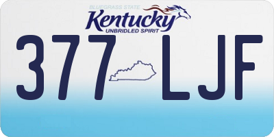 KY license plate 377LJF