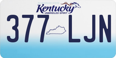 KY license plate 377LJN