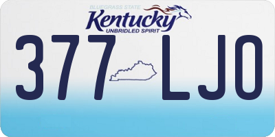 KY license plate 377LJO
