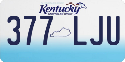 KY license plate 377LJU