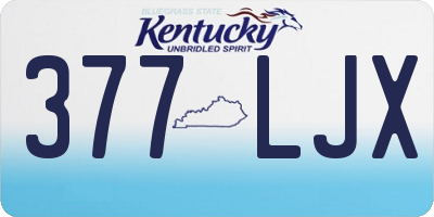 KY license plate 377LJX