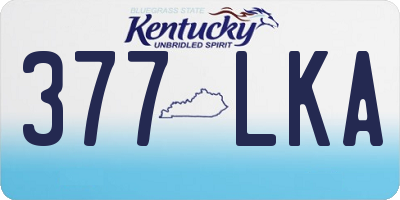 KY license plate 377LKA