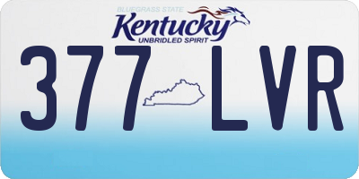 KY license plate 377LVR