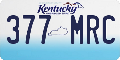 KY license plate 377MRC