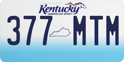 KY license plate 377MTM