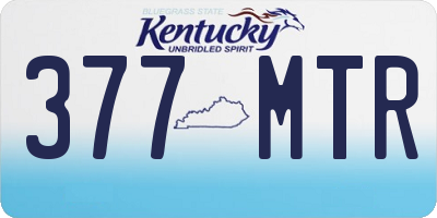 KY license plate 377MTR