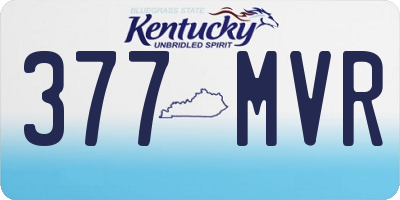 KY license plate 377MVR