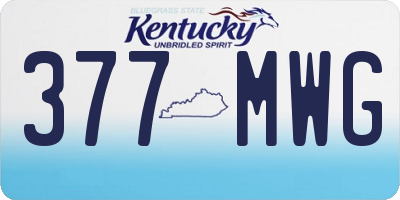 KY license plate 377MWG