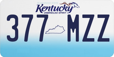 KY license plate 377MZZ