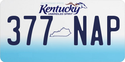 KY license plate 377NAP