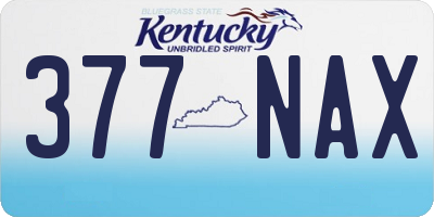 KY license plate 377NAX