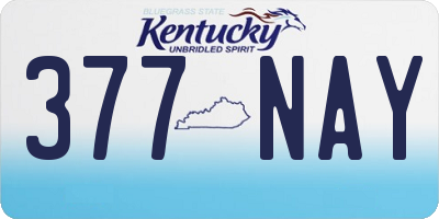 KY license plate 377NAY