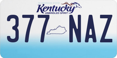 KY license plate 377NAZ