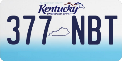 KY license plate 377NBT