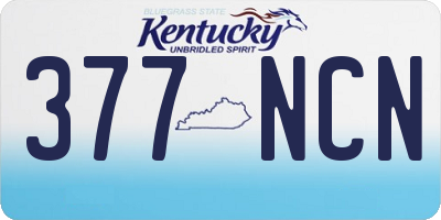 KY license plate 377NCN