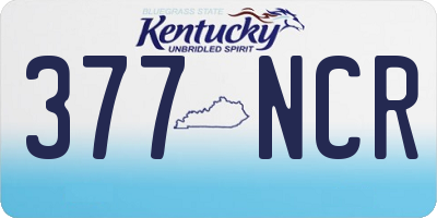 KY license plate 377NCR