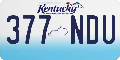 KY license plate 377NDU