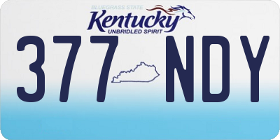 KY license plate 377NDY