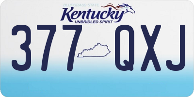 KY license plate 377QXJ
