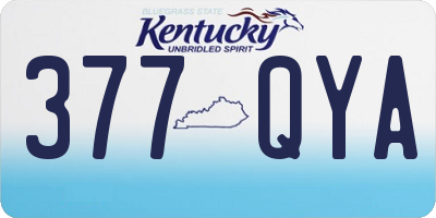 KY license plate 377QYA