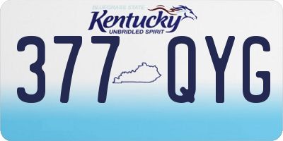 KY license plate 377QYG
