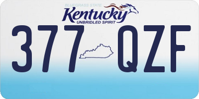 KY license plate 377QZF