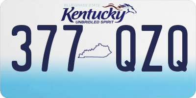 KY license plate 377QZQ