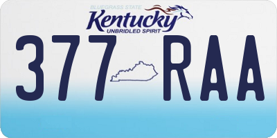 KY license plate 377RAA