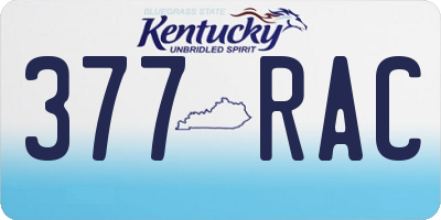 KY license plate 377RAC