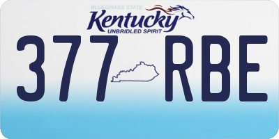 KY license plate 377RBE