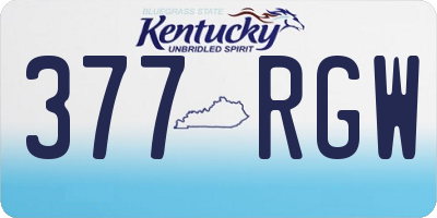 KY license plate 377RGW