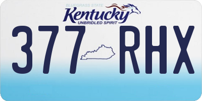 KY license plate 377RHX