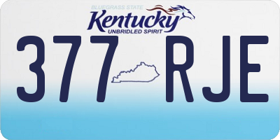 KY license plate 377RJE