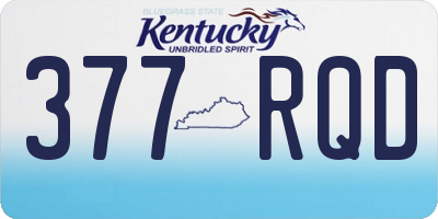 KY license plate 377RQD