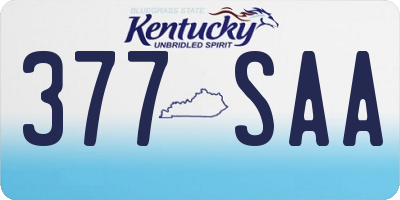 KY license plate 377SAA