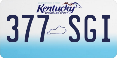KY license plate 377SGI