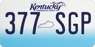 KY license plate 377SGP