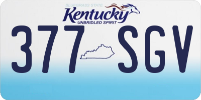 KY license plate 377SGV