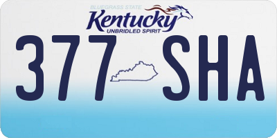 KY license plate 377SHA
