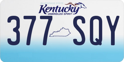 KY license plate 377SQY