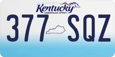 KY license plate 377SQZ