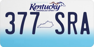 KY license plate 377SRA