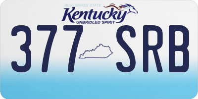 KY license plate 377SRB