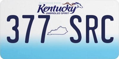 KY license plate 377SRC