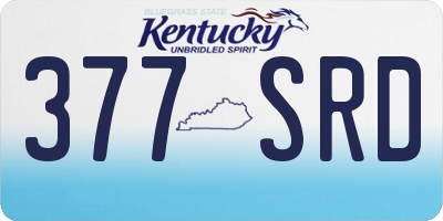 KY license plate 377SRD