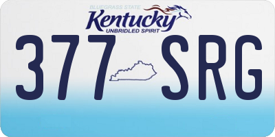 KY license plate 377SRG